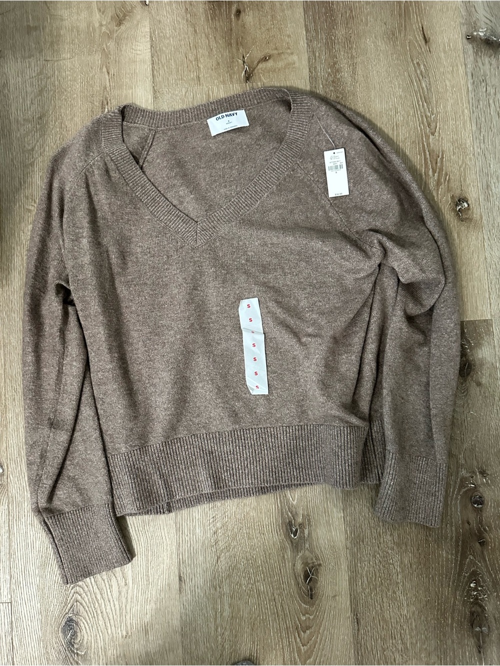 Old Navy Women's V-Neck Sweater - Taupe Brown